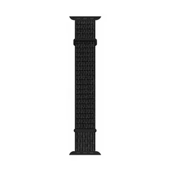 Premium Sports Nylon Strap for Smart Watch - Adjustable Breathable Band Bracelet (Reflective black)
