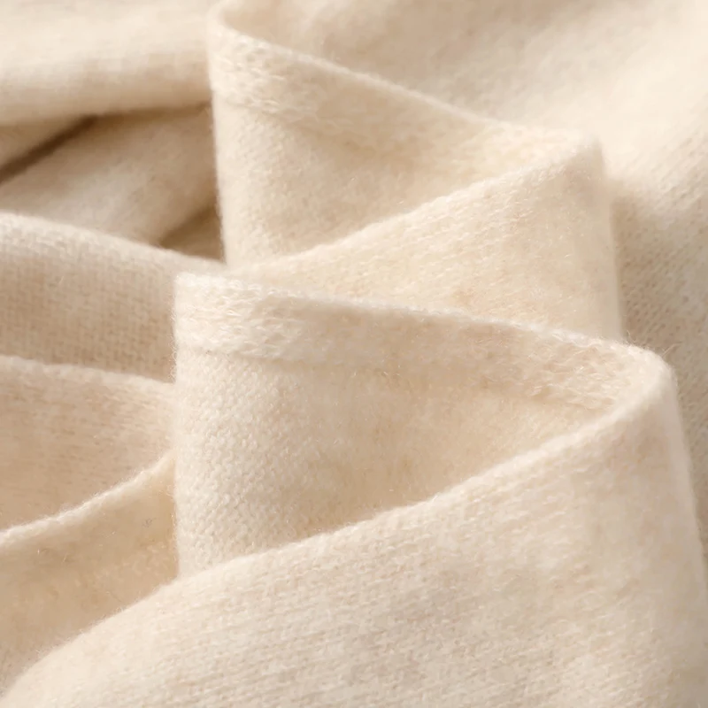 New 100% Cashmere Scarf In Autumn And Winter 180*45CM Men's And Women's Knitted Comfortable Soft Solid Color Scarf Warm Scarf. 4