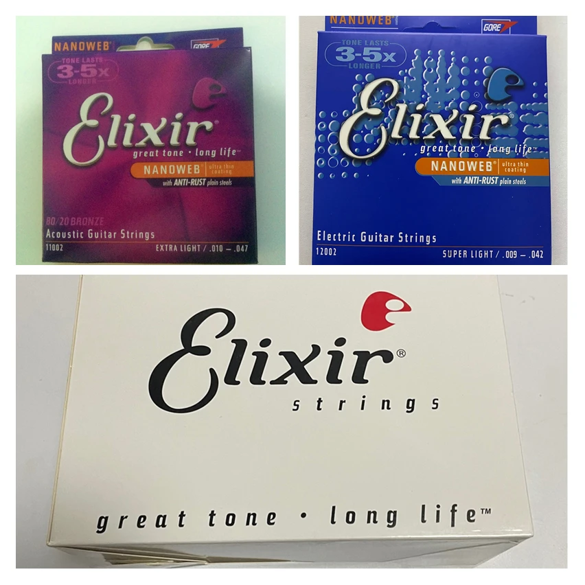 Wholesale 12 Sets Elixir Great Tone Long Life Coating Anti Rust Last