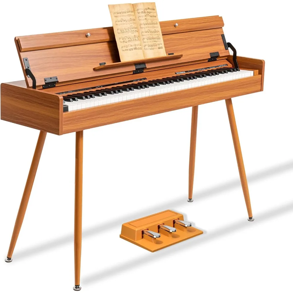 88 Key Weighted Digital Piano-Wooden Desk Electric Piano Transforms Between Desk and Vanity- Progressive Hammer-Action Keyboard,