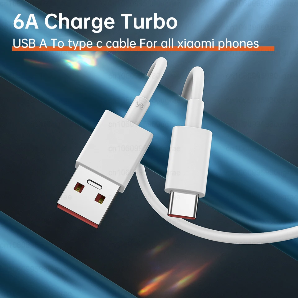 Totalmente compatible USB Huawei Xiaomi 6A Tipo-c Cargador Súper  Rápido/cable De Carga De Datos 120W 100W/66W 1 Juego