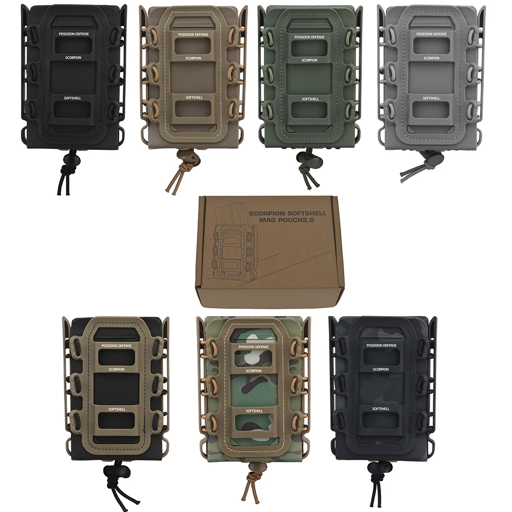 Новая версия, чехол-кобура для магазина SCORPION SOFTSHELL 2,0 Molle, магнитный держатель для винтовки AK AR M4 5,56 7,62. 308 страйкбольного типа AEG GBB Новая версия, чехол-кобура для магазина SCORPION SOFTSHELL 2,0 Molle, магнитный держатель для винтовки AK AR M4 5,56 7,62. 308 страйкбольного типа AEG GBB
