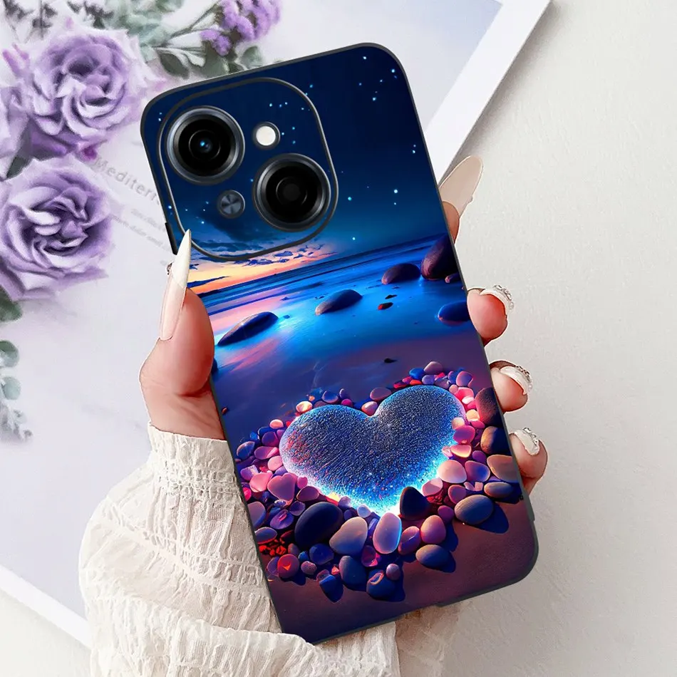 Fashion Cool Pattern Black Silicone Soft Phone Case
