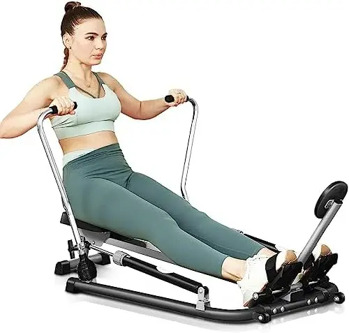 

Machine,Rowing Machines for Home Use with LCD Monitor& Comfortable Seat,Hydraulic Rower Machine with 12 Resistance Levels Up