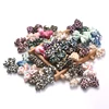 5Pcs Leopard Print Bows Silicone Beads 22x28mm Baby Teething Teether Beads DIY Baby Pacifier Chain Bracelet Care Chew Toys Gifts 4