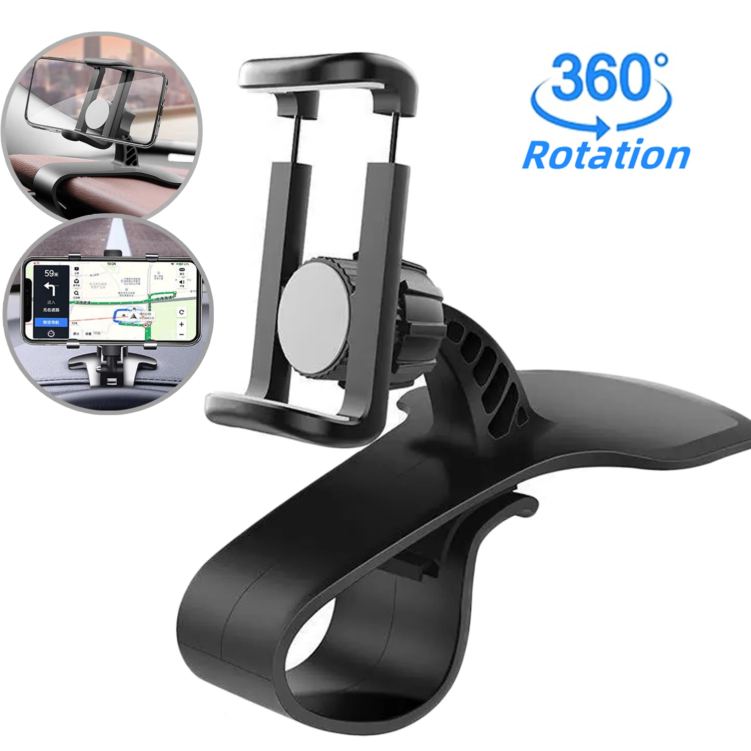UniversalDashboardCarPhoneHolder360RotationAutoMobilePhone