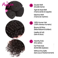 12A paquets brésiliens crépus bouclés avec fermeture paquet de cheveux humains Jerrly paquets de cheveux bouclés avec fermeture 4x4 dentelle transparente 6