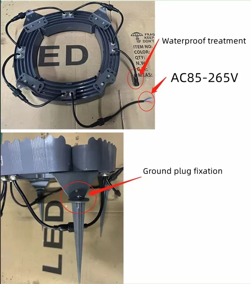 1pcs 12W Tree Holding Lamp Outdoor IP65 Waterproof Garden Spot Underground Lamps Landscape Lighting AC85-265V DC24V RGB