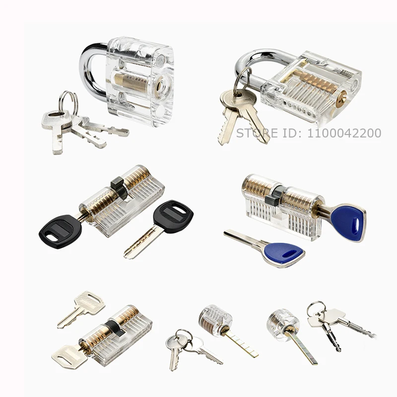 Mini Padlock Security Padlock Travel Padlock Luggage Padlock Combination Lock Cabinet Lock Door Lock Door Safety Lock Cabinet Safety Lock Window Safety Lock Practice Transparent Copper Locks Training Skill Tool Hardware