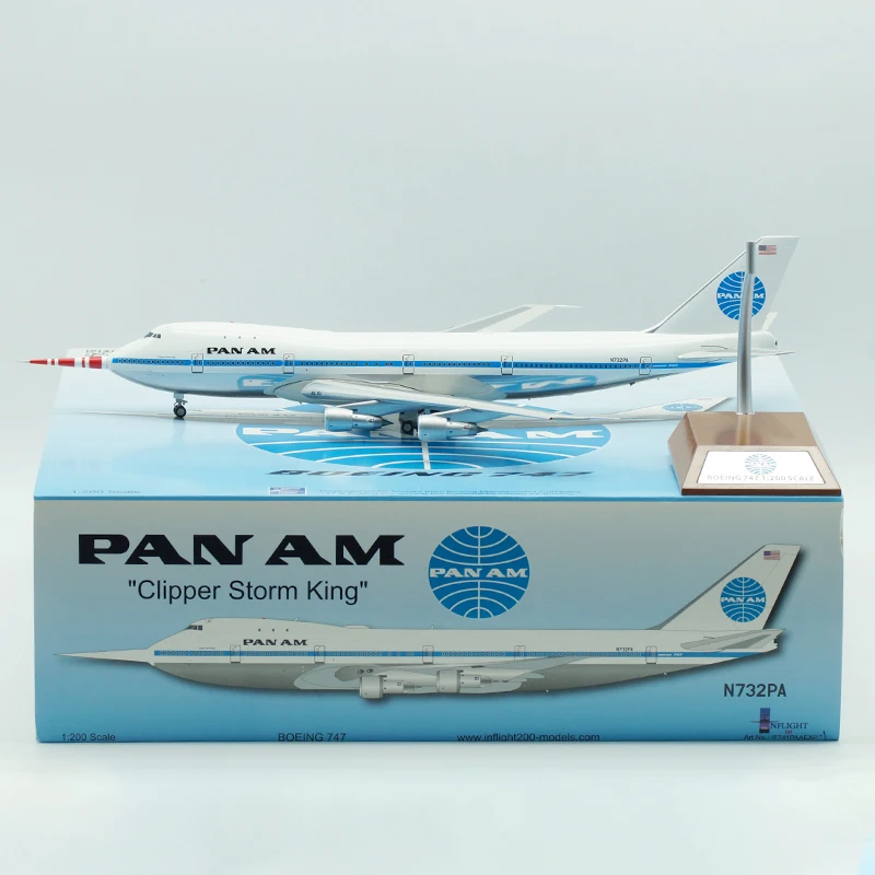 ダイキャスト1 0パンam航空会社飛行機747 47 100 N732pa切り嵐王模型玩具ベース着陸ギア合金航空機 ダイキャスト 車のオモチャ Aliexpress