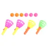 2 Pairs Bouncing Ball Outdoor Play Game Toys Catapult Click Toss Catch Plastic with Child Childrens 1
