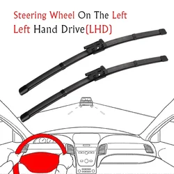 Enhanced Front Windshield Wiper Blades - 26+18, Push Button Design, Auto Accessories (Left Steering 2618)