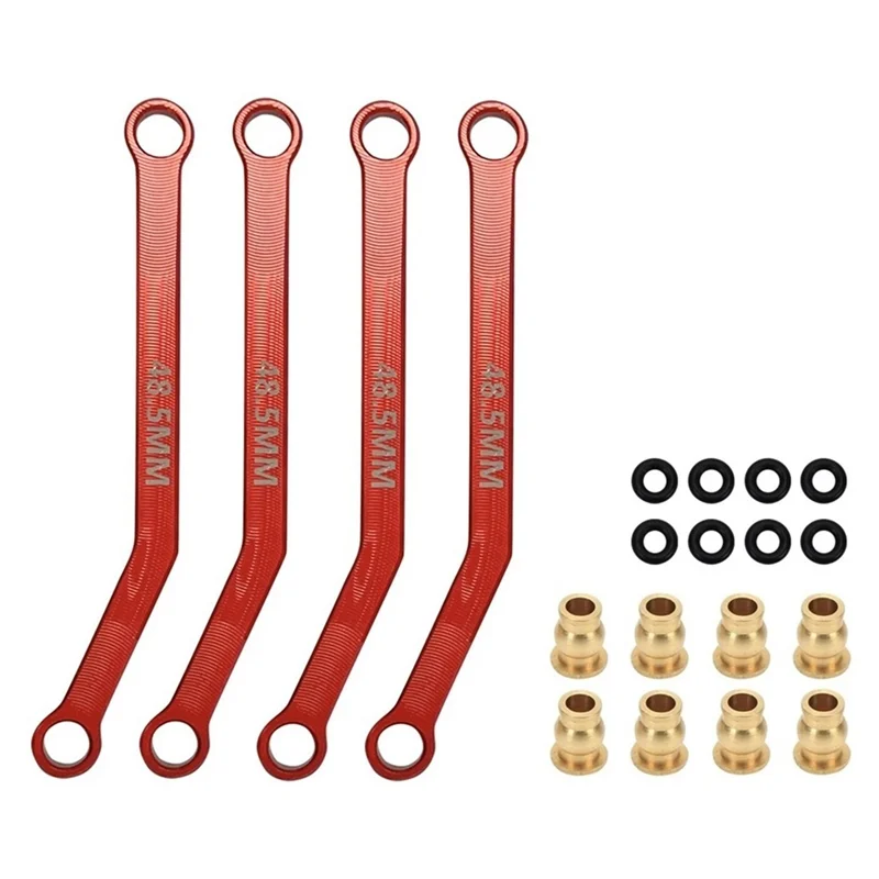 

For FMS FCX24 Metal High Clearance Chassis Links Tie Rod Pull Rod 1/24 RC Crawler Car Upgrades Parts Accessories,Red