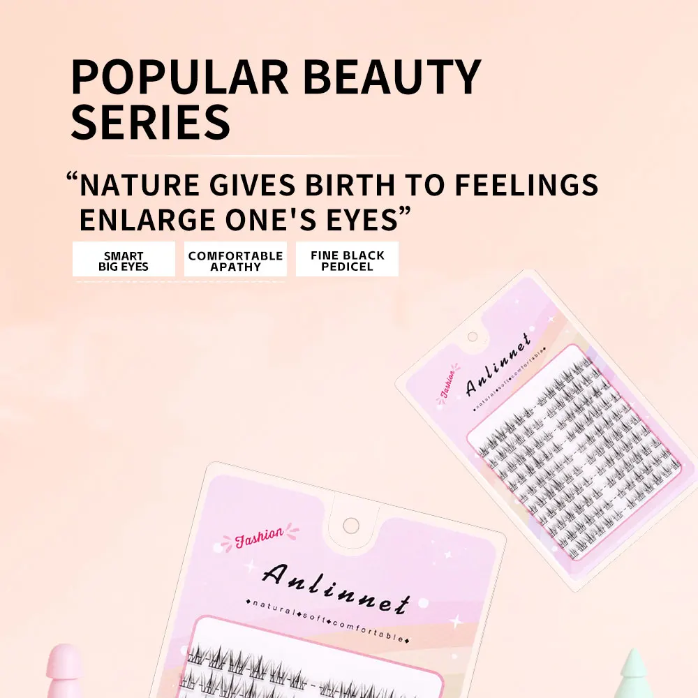 Description Picture 2 of itemFashion Sunflower False Eyelashes Natural Simulation Fairy Mink Eyelashes Extension Diy Makeup Individual eyelashes Segmented