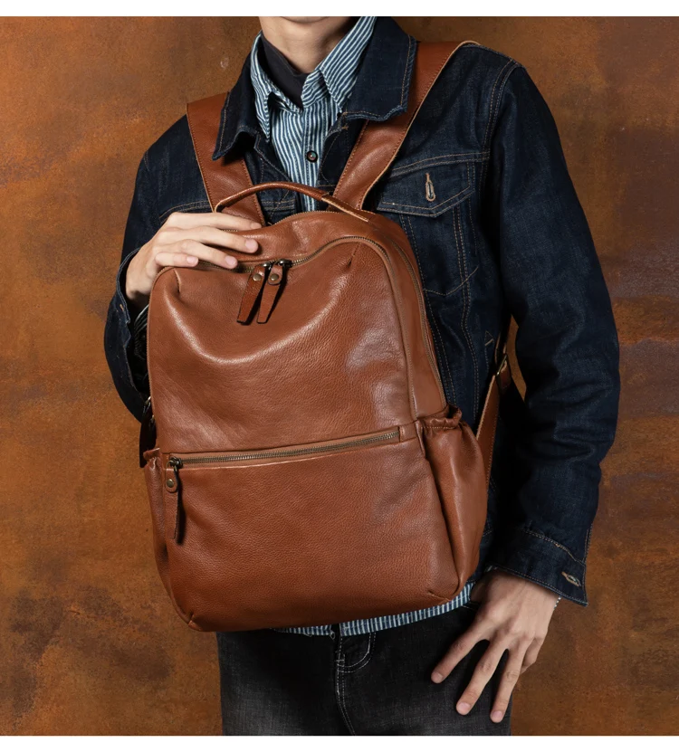 جلد المرأة في الهواء الطلق السفر على ظهره Vintage سعة كبيرة على ظهره حقيبة مدرسية للرجال على ظهره ل 15.6 بوصة حقيبة كمبيوتر محمول