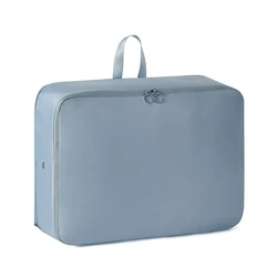 Stylish Moisture-Proof Down Comforter Storage and Wardrobe Organizer Bag - 40x30x18cm (Haze Blue)