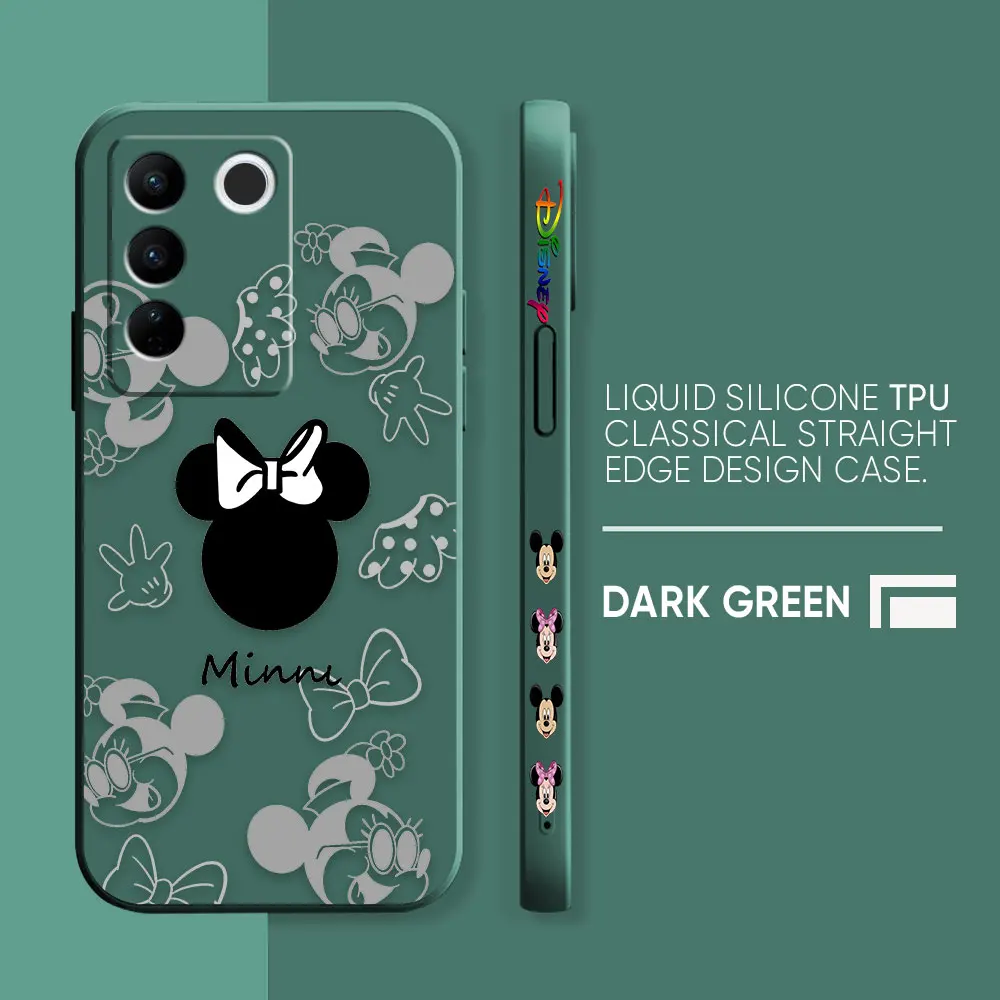thumbnail image 1 of Case For VIVO S5 S6 S7 S9 S10 S15 S16 S16E T1 V15 V20 V23 PRO 5G Simple Liquid Silicone Case Anime Cute Mickey Minnie Mouse, 1 of 5