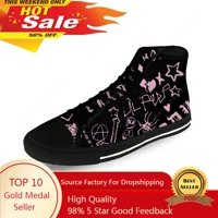 Hip Hop Rapper Lil Peep Novelty Casual Cloth Fashion 3D Print High Top Canvas Shoes Men Women Lightweight Breathable Sneakers 1