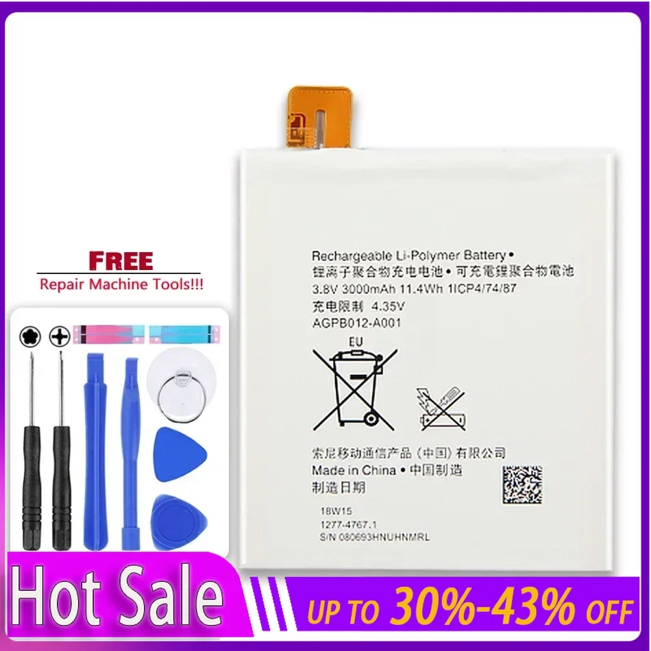 Аккумулятор для Sony Xperia T2 Ultra XM50t XM50h D5303 D5306 D5322 мобильный телефон 3000 мАч, гарантия на портативные батареи