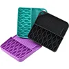 2 IN 1  Slow Feeder Dog Treat Puzzle Licking Mat Cats Bowls with Non-sliping Cups Silicone Sniffing Pad Pet for Dry/Wet Food 1