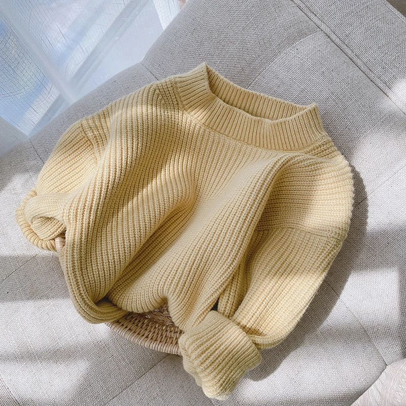 Cashmere Sweater Baby Girls Sweater Melario Solid Color Baby Girls Soft Wool Knitted Sweater for Children's Tops Clothes Kids Pullover Sweaters