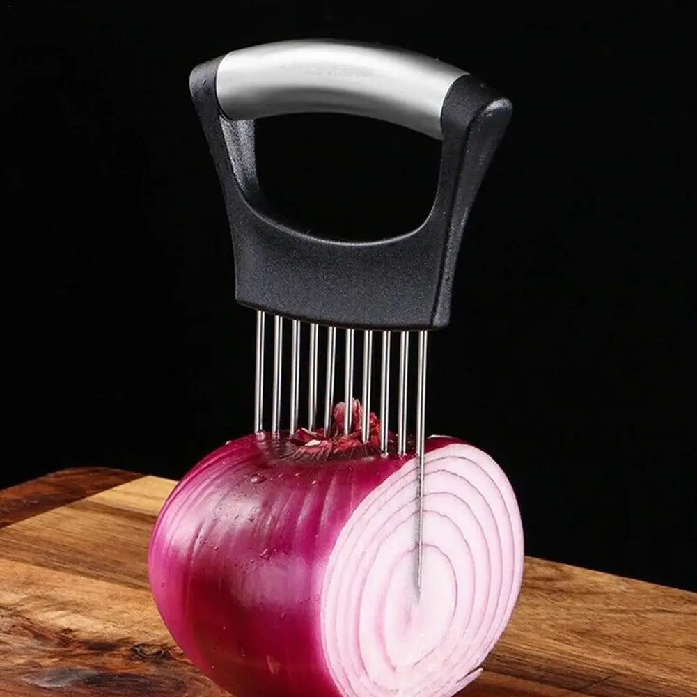Stainless Steel Onion Needle Fork fruit vegetable peeler Vegetable Fruit Slicer Tomato Cutter Cutting Holder Kitchen Vegetables Tool Cozinha Acess&oacute;rio