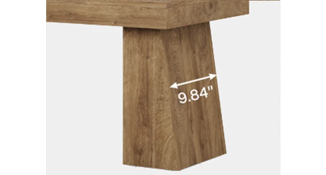 55 Inches Executive Desk, Mid-Century Modern Home Office Desk