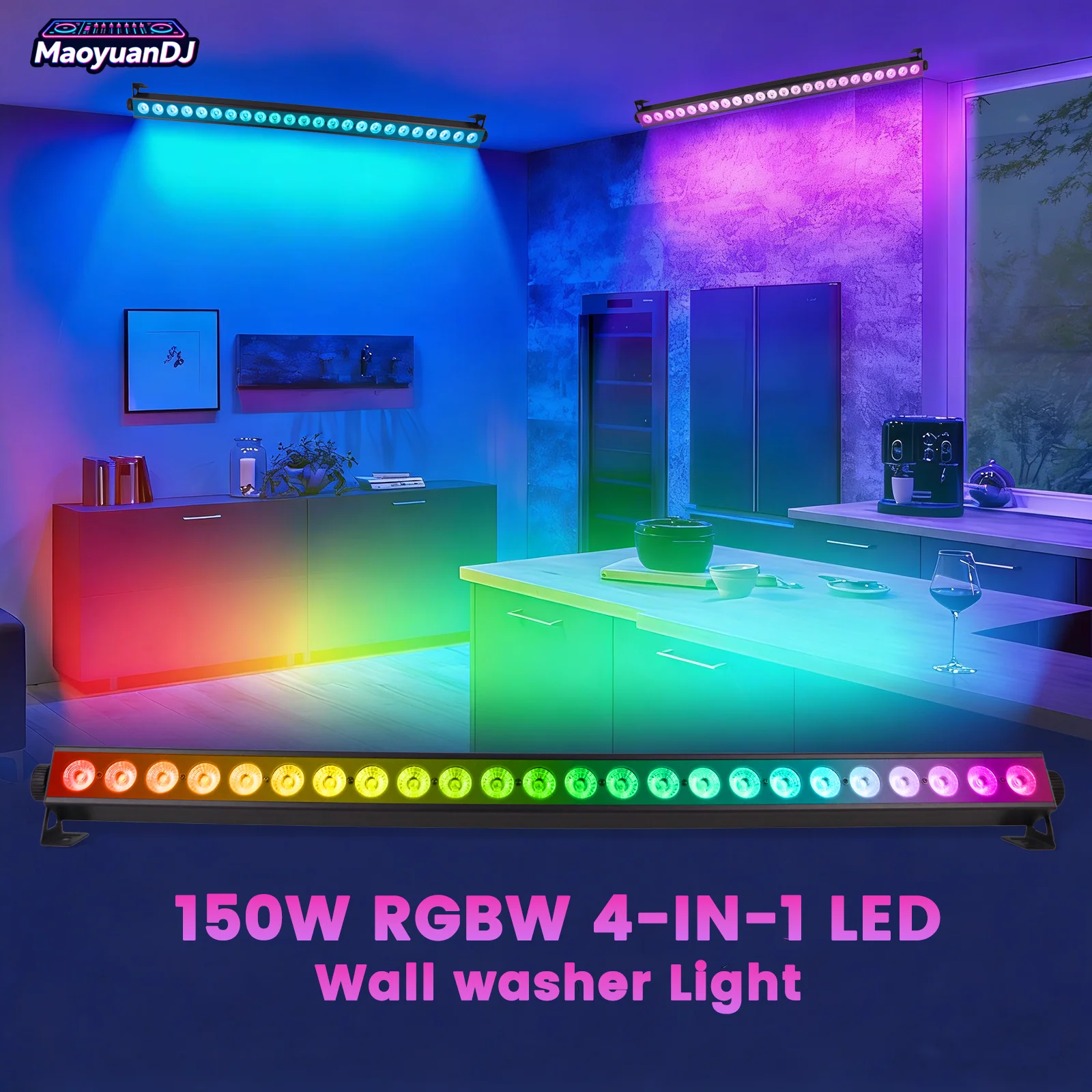 150w Rgbw Led Module 150W RGBW 4IN1 LED Wall Washer Light With Auxiliary RGB APP Remote ...