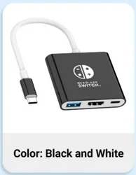 Compact Travel - Friendly Docking Station with HDMI and USB 3.0 (Black and white)
