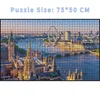 75*50cm Adult 1000Pcs Paper Jigsaw Puzzle London View Construction Stress Relief Entertainment Toys High Quality Christmas Gift 3