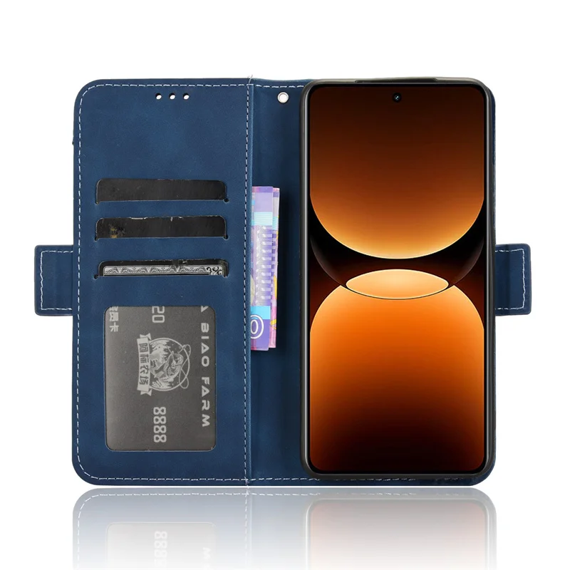 OPPO Realme GT7 프로용 럭셔리 가죽 지갑 케이스, Realme GT7 프로용 멀티 카드 슬롯, 마그네틱 휴대폰 케이스
