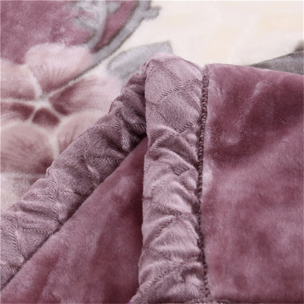 Double Layer Winter Thick Raschel Mink Weighted Blanket For