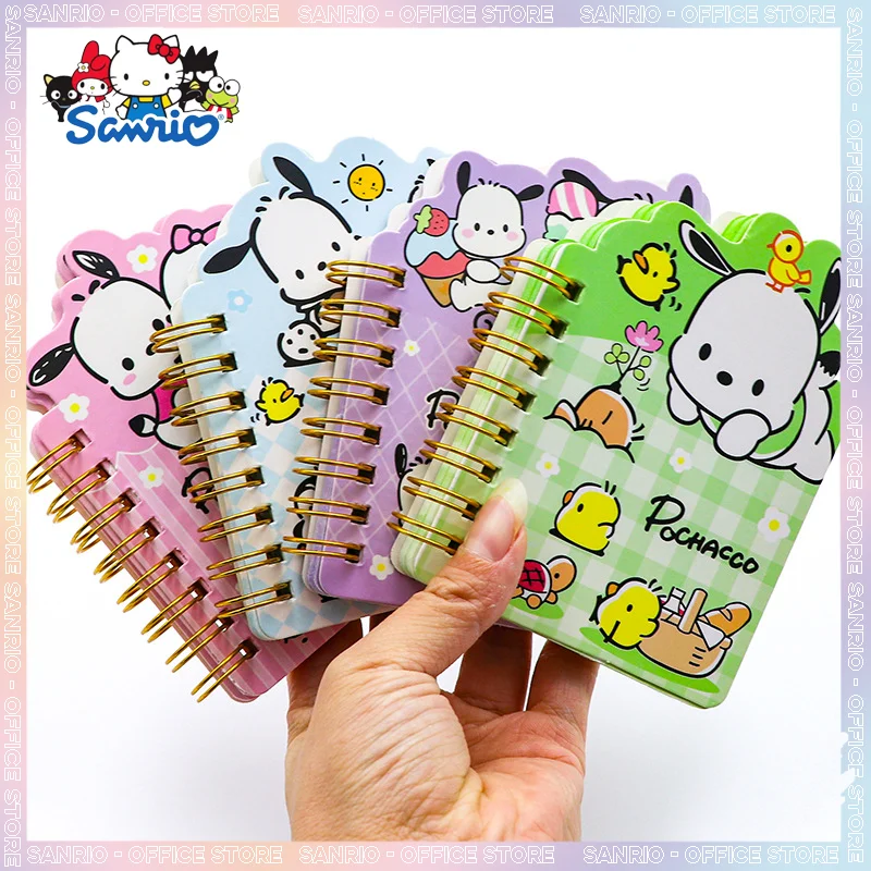 

16pcs Sanrio Stationary Pochacco Cartoon Coil Book Color Pages Student Loose Leaf Note Book Portable Mini Memo School Supplies