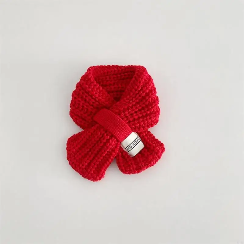 Soft and Warm Kids Scarf Knitted Neck Warmer Cosy Neckerchief Breathable Long Muffler New Year Gift for 3-12T Boys Girls 425F