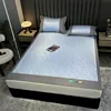 2025 New Jacquard Ice Silk Mat Bed Maternal and Infant Grade Ice Silk Summer Air Conditioning Mat Machine Washable 4