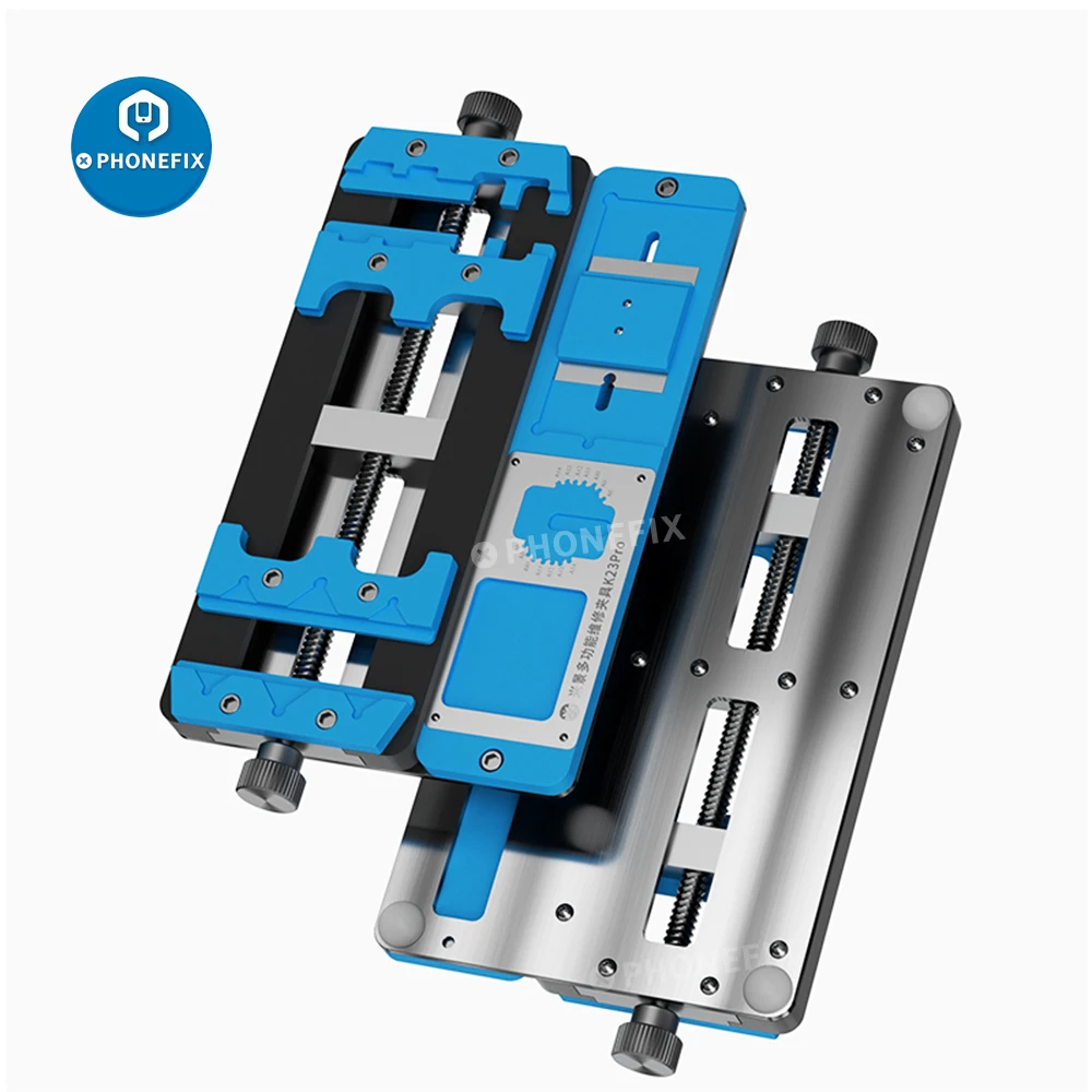 Mobile phone fixture soldering tools electric glue remover tool mijing k23 pro universal soldering fixture dual shaft pcb board welding holder for phone motherboard glue remove repair tool
