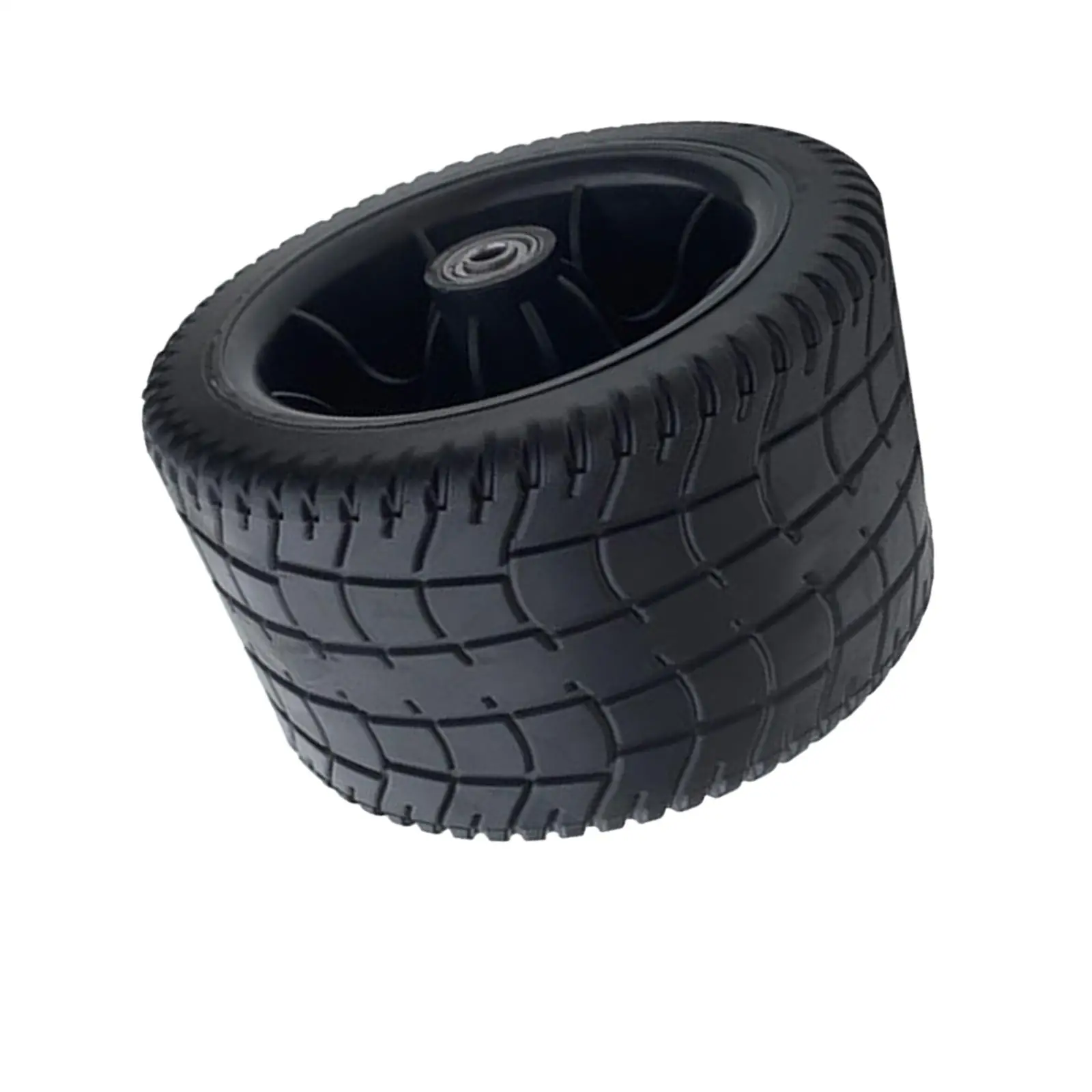 4inch Wide Wagon Cart Wheel PP Tires Durable Black Easily Install Accessory Puncture Proof for Hand Trucks and Yard Trailers