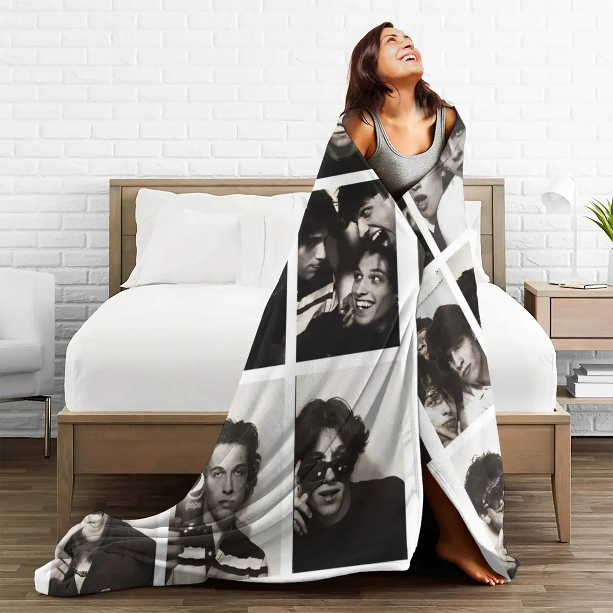 Sturniolo Triplets Photo Collage Blanket Music Warm Soft Comfortable Plush Bedding Throws For Picnic Flannel Bedspread Bed Cover 5