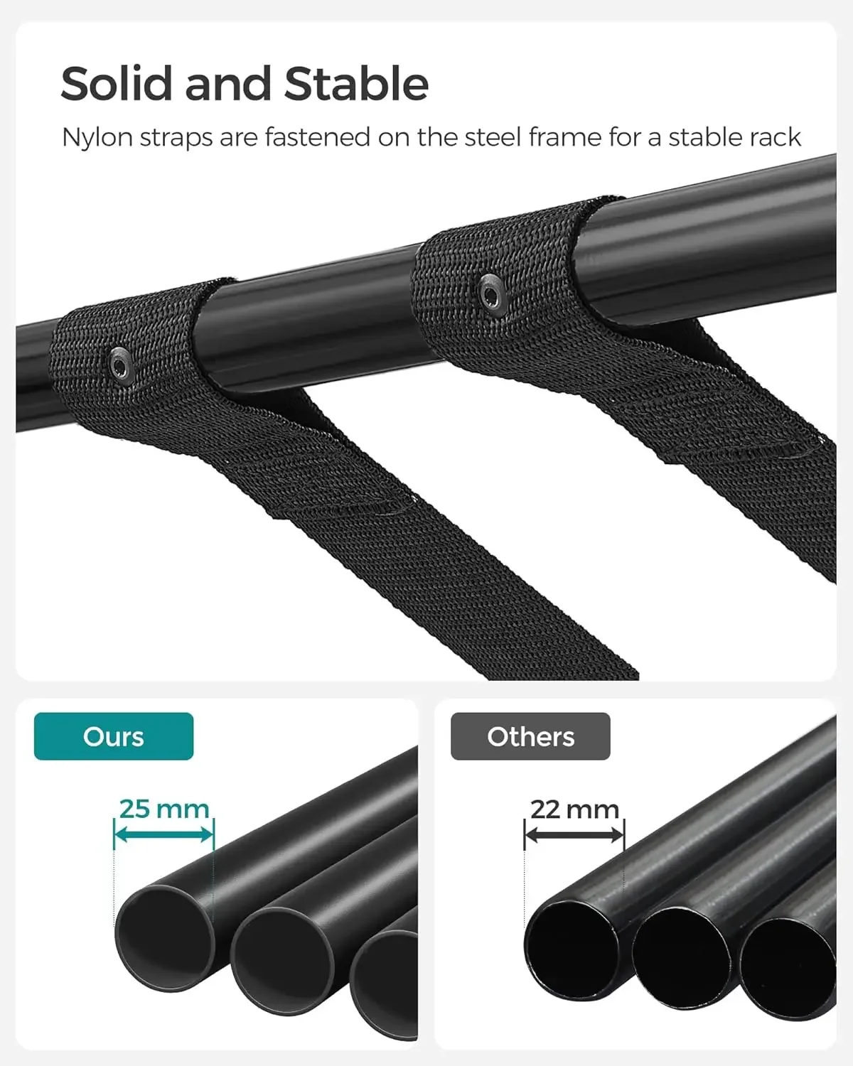 Luggage Racks, Set of 2, Suitcase Stand with Fabric Storage Shelf, for Guest Room, Bedroom, Hotel, Foldable Steel Frame