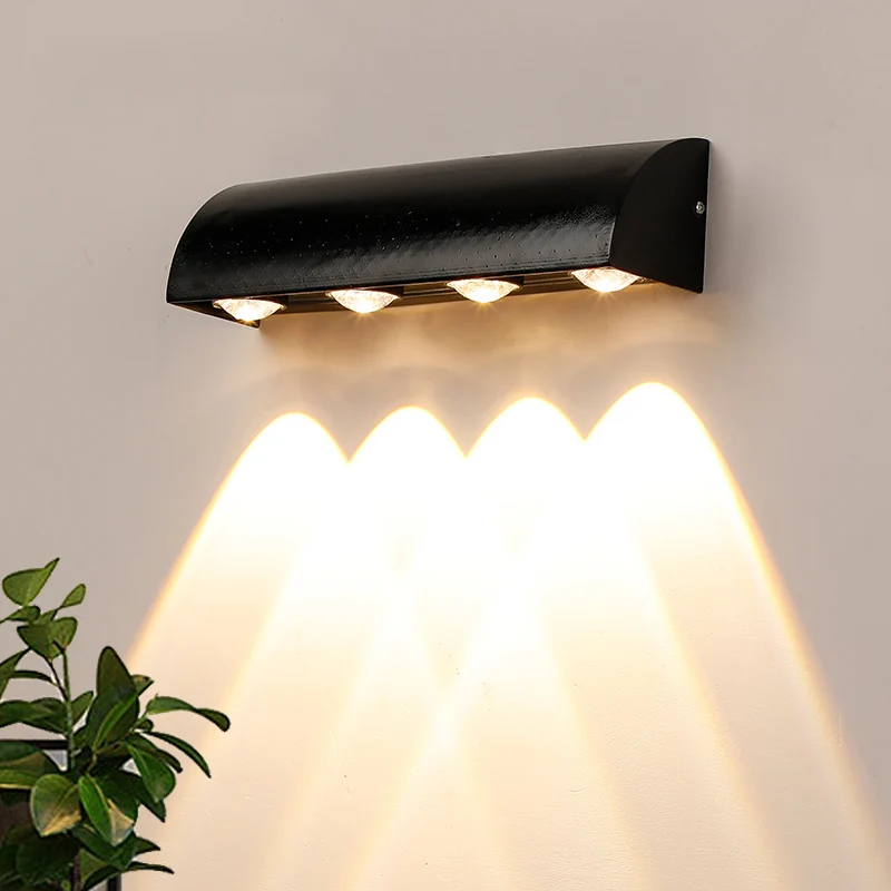 Black housing wall sconce 2w 3w 4w for aisle corridor balcony courtyard