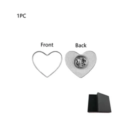 Personalized Gift Set: Premium Metal Cufflinks & Badge Buttons in Unique Shapes (Heartshaped giftbox)