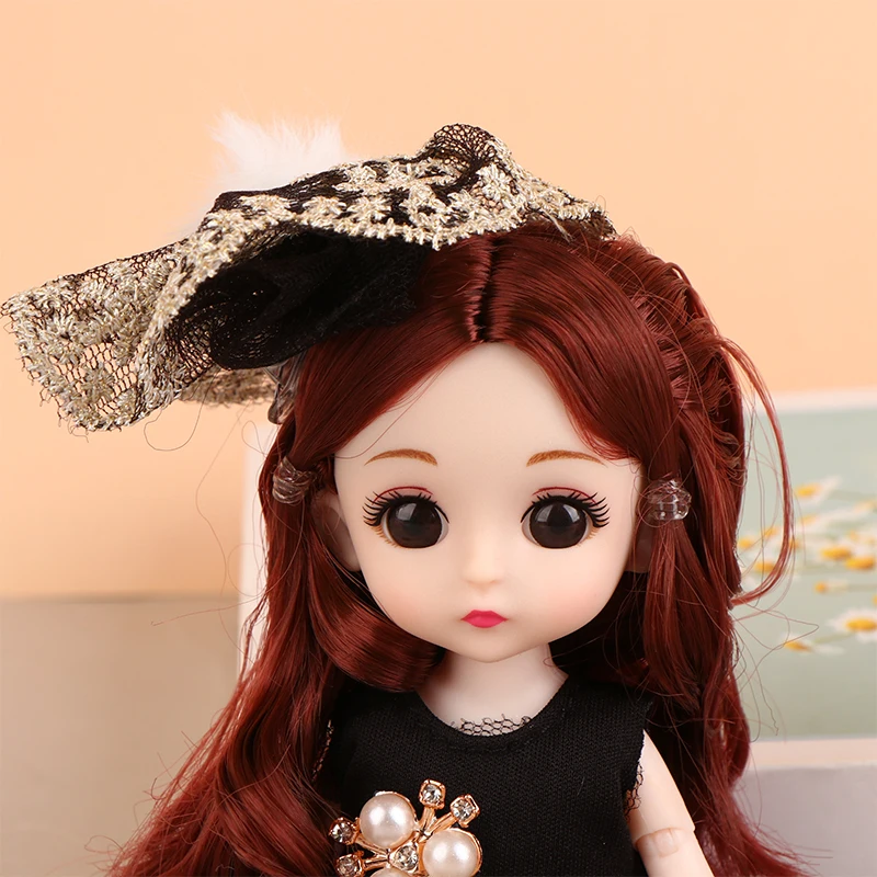 Mini 16cm BJd Doll 13 Movable Joint Girl Doll 3D Big Eyes 1/12 Fashion Princess Doll DIY Dress Up Toy Doll With Clothes Gift 5