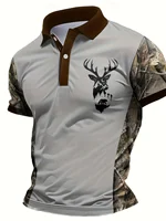 La nouvelle chemise POLO à manches courtes pour hommes pour l'été 2025 présente une impression de motifs 3D décontractés à la mode et respirants. 3