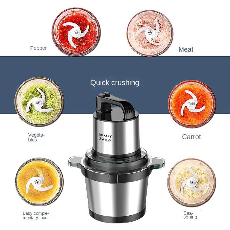 SOKANY 7028 Electric Meat Grinder & Chopper, 4L Automatic Home Cooking & Stuffing Appliance 3