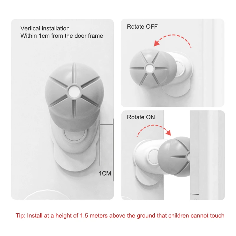 New Children Safety Door Stopper Anti-Pinch Hand Security Protection Door Card Gray Mute Rotate Home Bedroom Door Stoppers