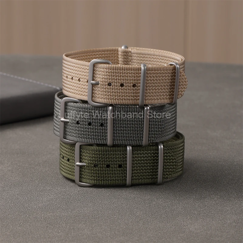 Premium Nylon Watch Strap - Brown, Green, Black Military Sport Bracelet Replacement