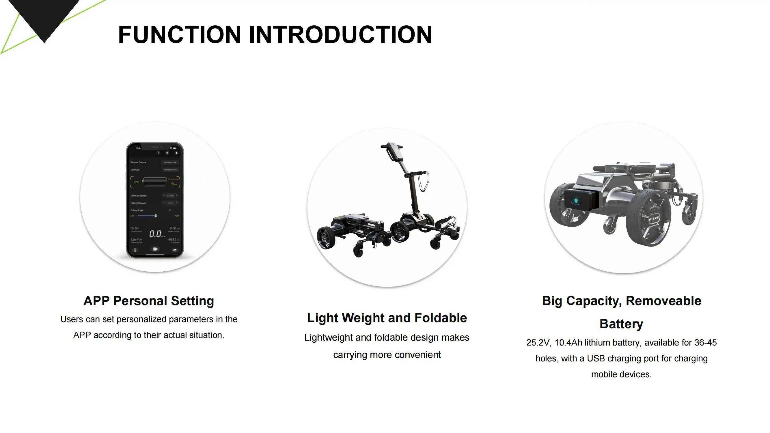 New Product G5 Golf Caddy Remote control and APP control golf cart automatic following golf trolley
