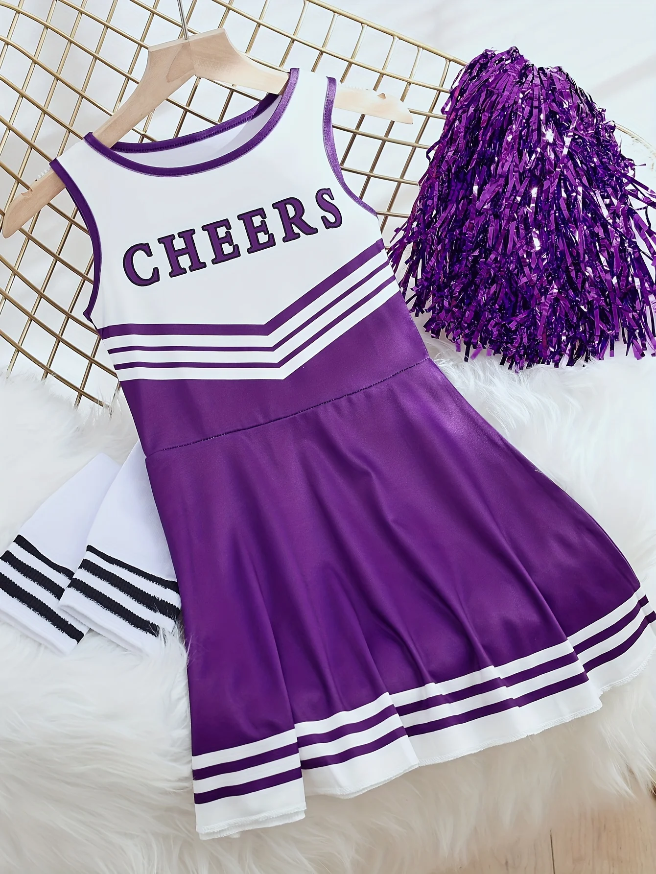 Cheerleader Set Kids Girls Dresses Performance Costumes children cheerleading costumes