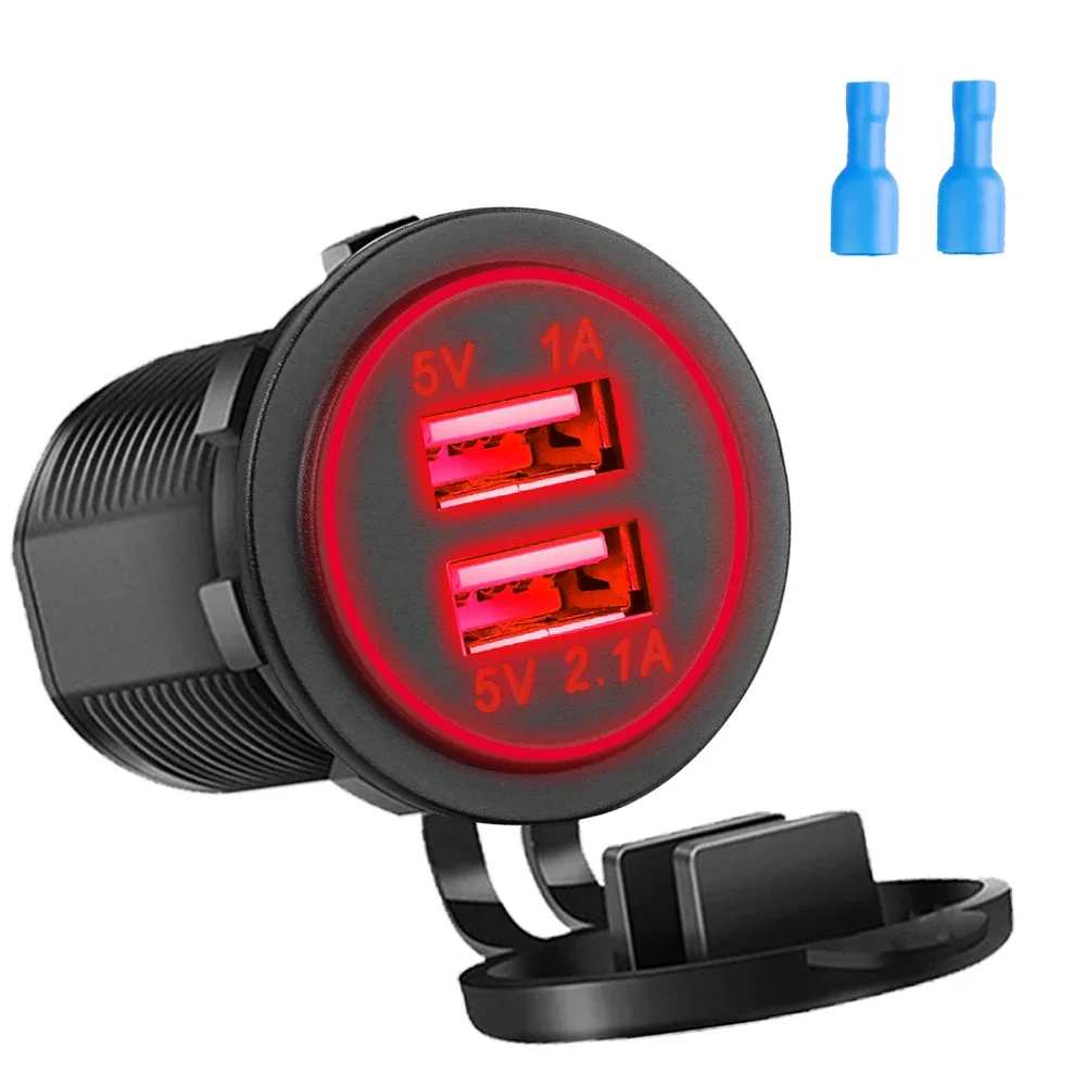 Red Dual USB
