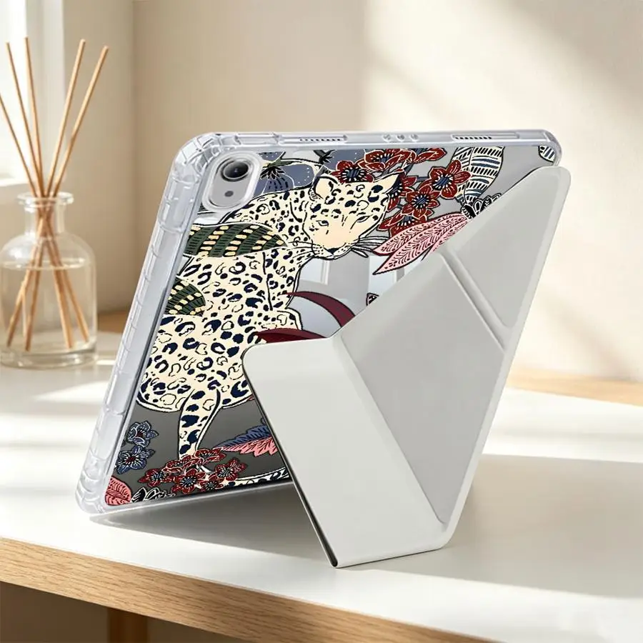 Jungle Leopard Tablet Case with Pen Slot Cover